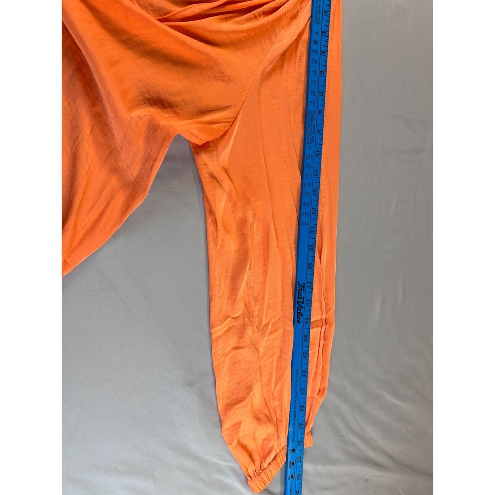Joie Women XL Orange Peasant Blouse Ruffle Neck Boho Top Long Sleeve Peasant NWT - Picture 9 of 12
